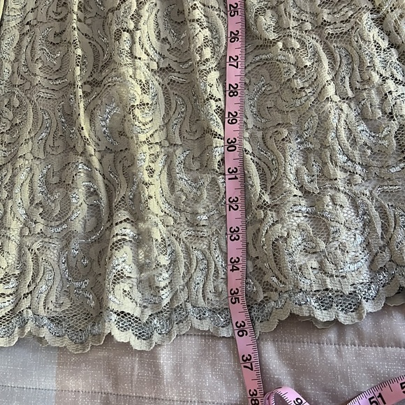 (NWT)(DecoDe-1.8) Ladies fashion Shiny silver lace dress size 8 - Picture 11 of 17